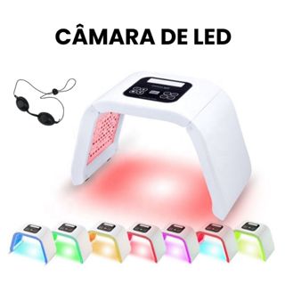 Câmara de LED Facial 7 Cores Estética - Cuidados com a Pele, Skincare e Beleza em Oferta na Shopee
