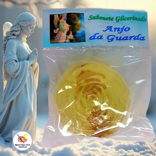 Sabonete de Anjo da Guarda em formato de rosa (Sabonete Glicerinado, hipoalérgico, artesanal e vegano)