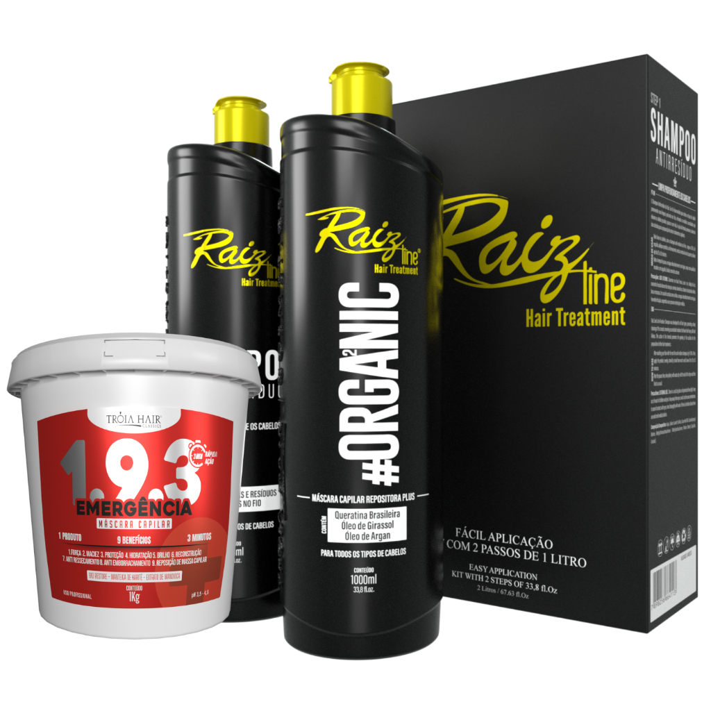 Progressiva Orgânica Raiz Line + Máscara emergência 1kg Troia Hair