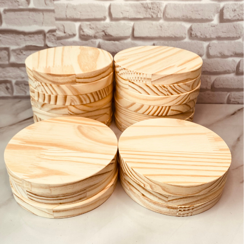 Tábua Redonda e Retangular Pinus para Artesanato 19cm , 15cm, 13cm e 29cm em Oferta na Shopee