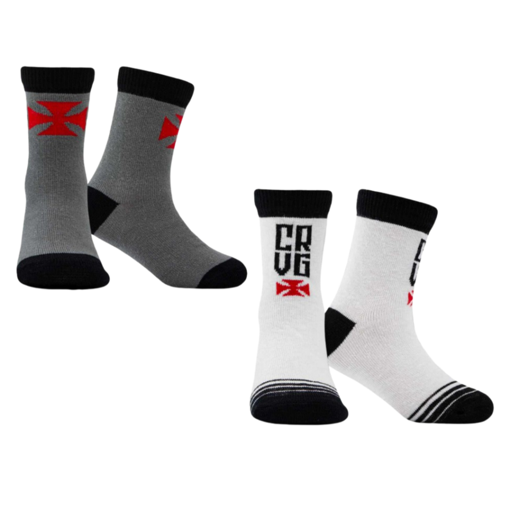 2 PARES DE MEIAS INFANTIL DO VASCO em Oferta na Shopee