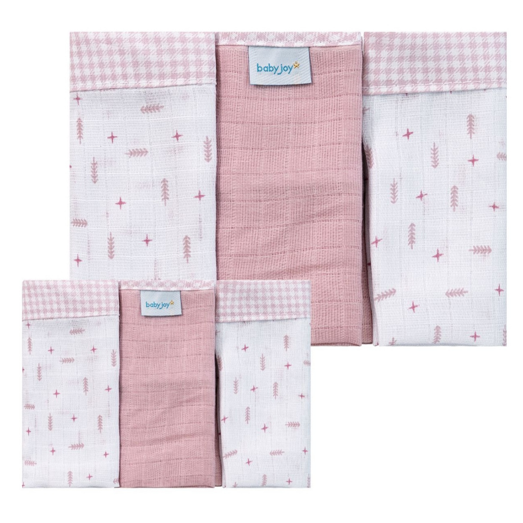 Kit Fralda de pano e Paninho de Boca Baby Joy Classicos