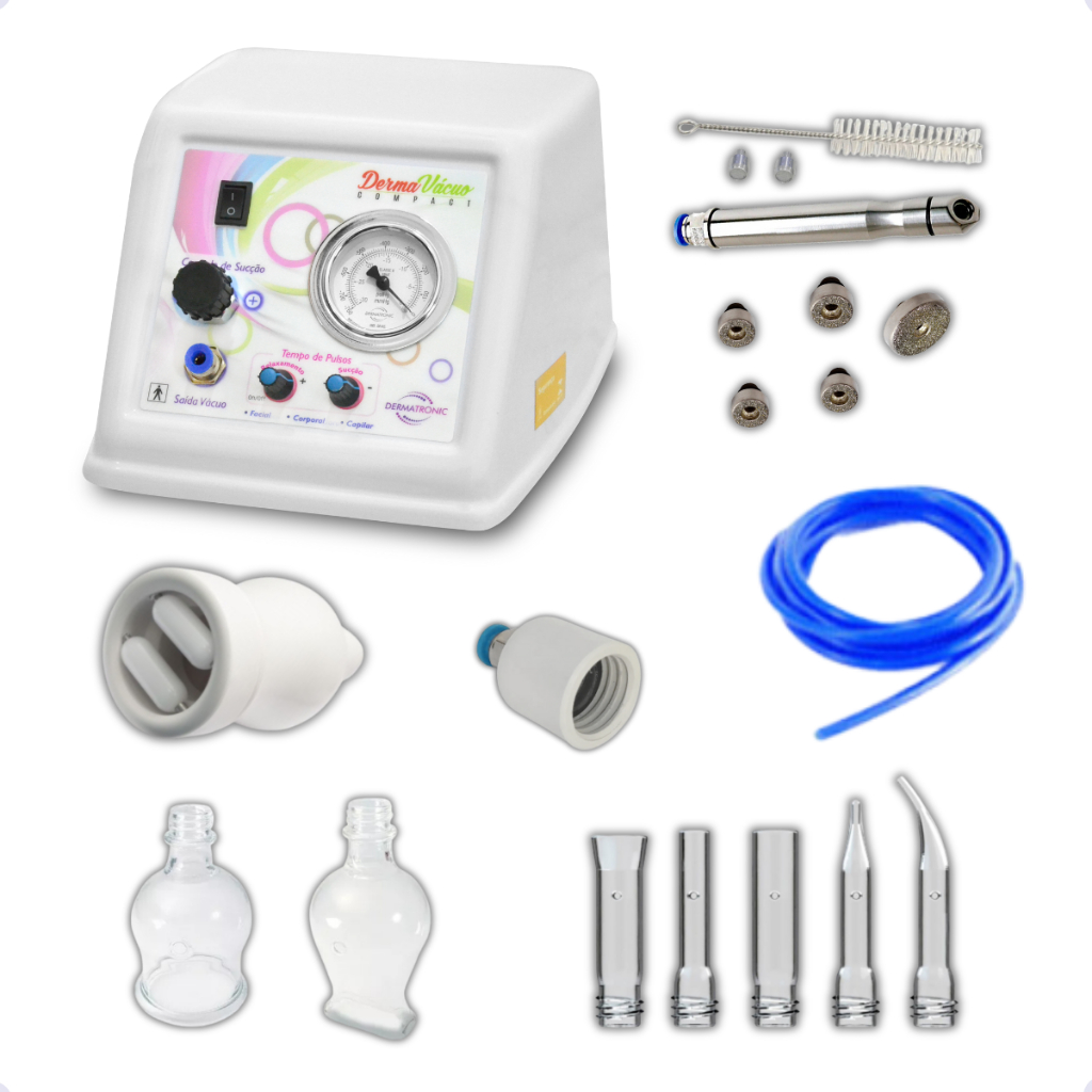 Aparelho Vacuoterapia Pulsado e Contínuo Pump Up Peeling Diamante 3 anos de garantia registro anvisa