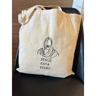 Ecobag Jesus está vivão sacola ecológica,escola,faculdade, curso,personalizado,brinde,praia,moda,brinde,presente, em Oferta na Shopee
