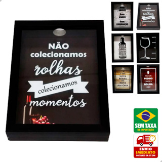 Quadro Porta Rolhas Vinho 20x25cm Plástico Acrílico Transparente Decoração Criativa Amigold em Oferta na Shopee