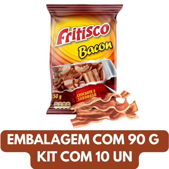 Salgadinho Pellet Bacon Fritisco 90g C/ 10 Unidades