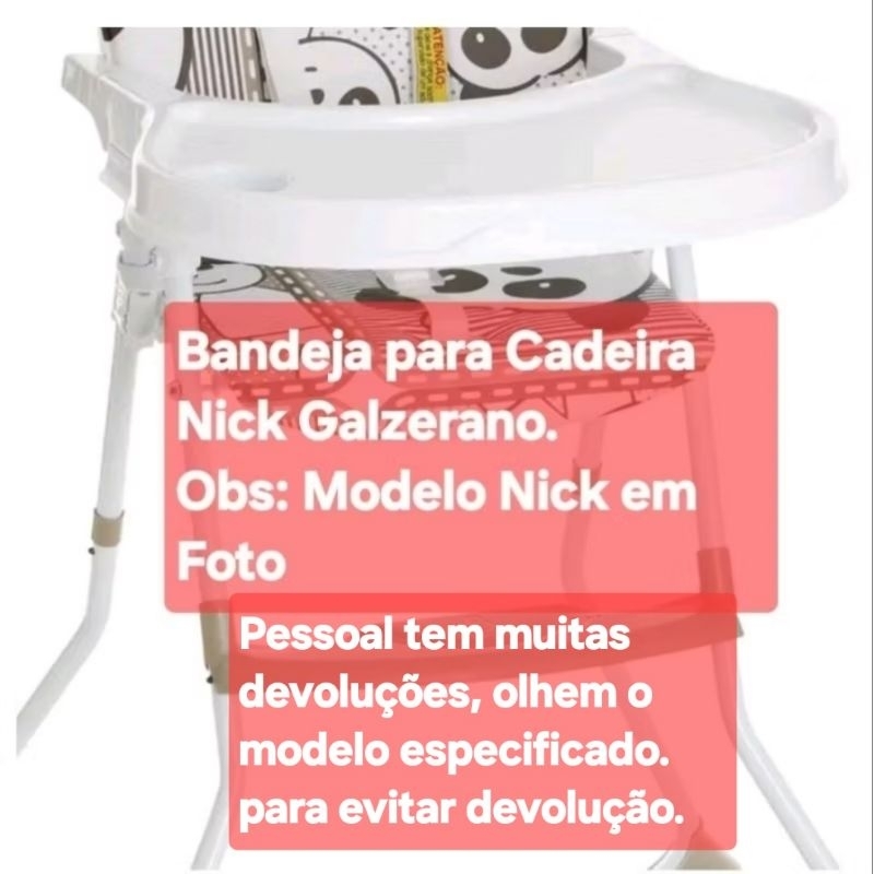 Bandeja para cadeira Nick Galzerano comprar apenas se sua cadeira for a do anúncio.