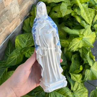 Nossa Senhora Grávida 20cm Em Decoupagem Azul/ Lembrancinha em Oferta na Shopee