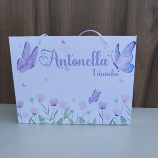 Sacolinha Personalizada Jardim das Borboletas Lilás - Pegue e Monte em Oferta na Shopee