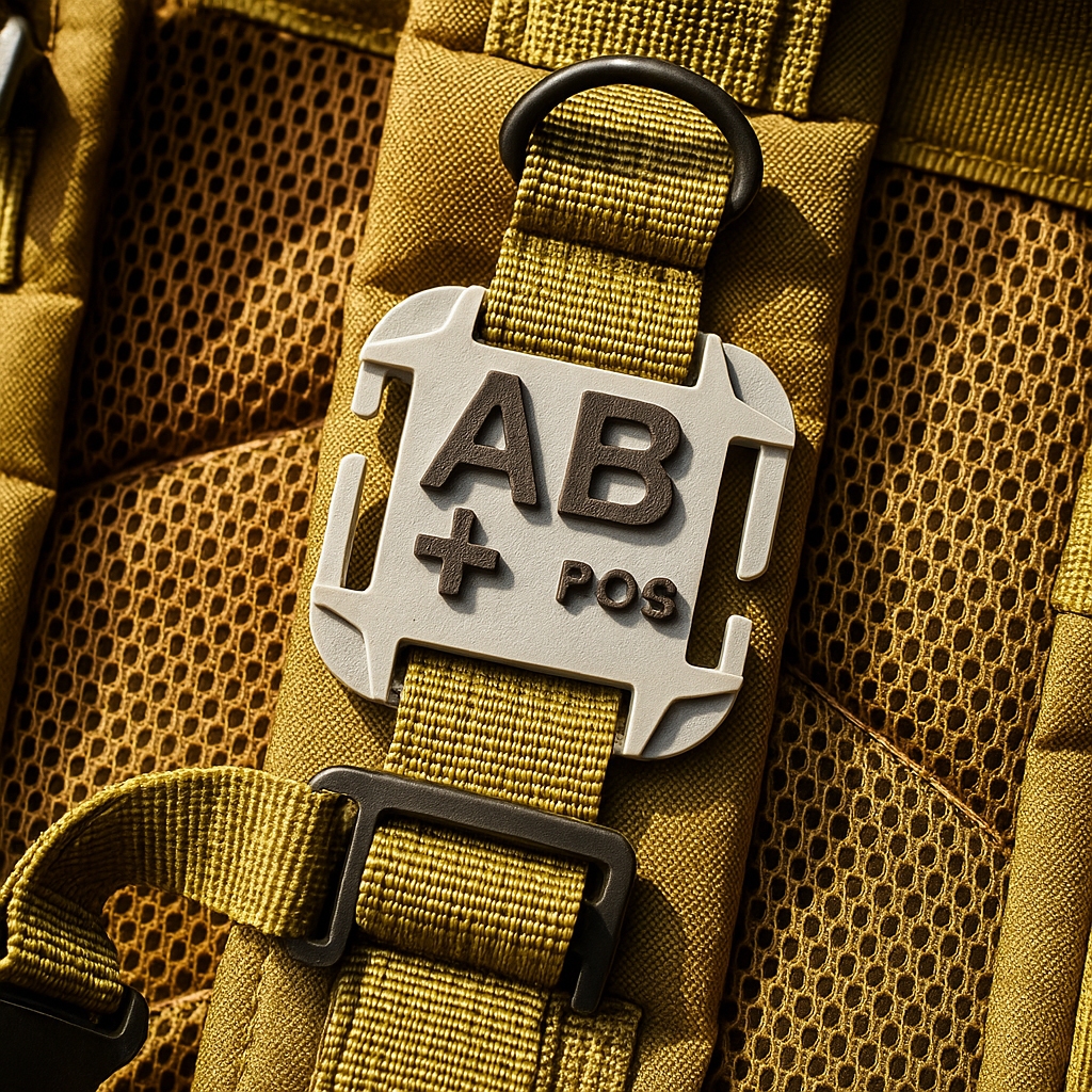 Badge Patch Dog Tag Tipo Sanguíneo MOLLE Tático Militar Segurança EPI Sobrevivência Camping Policia Rota