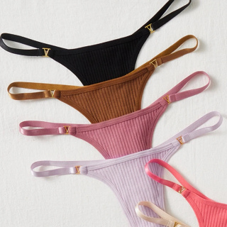 Kit 5 Calcinhas Reguláveis Fio Dental Caneladas com Pingente Exclusivo em Oferta na Shopee