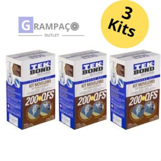 Kit Moveleiro tekbond Tek bond 200 100ml + Acelerador Qfs 200ml (3 unid)