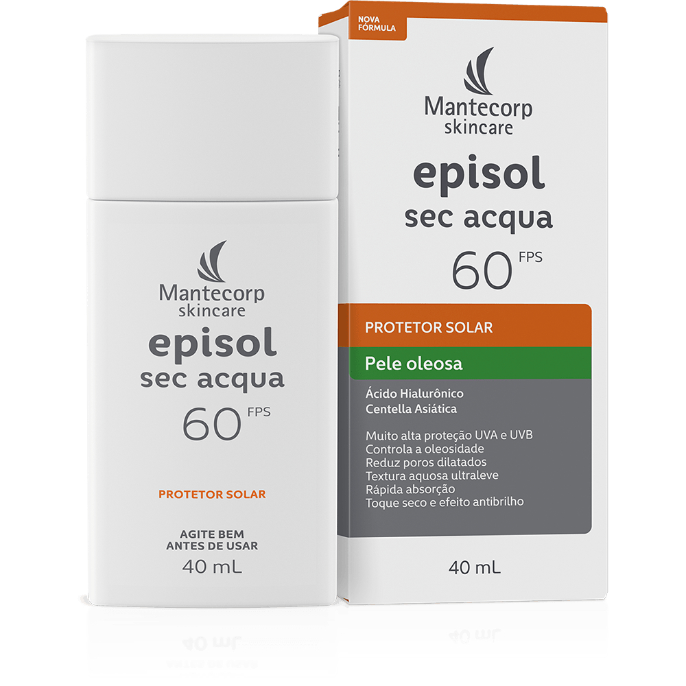 Mantecorp - Protetor Solar Episol Sec Acqua FPS 60 - Base Aquosa Ultraleve