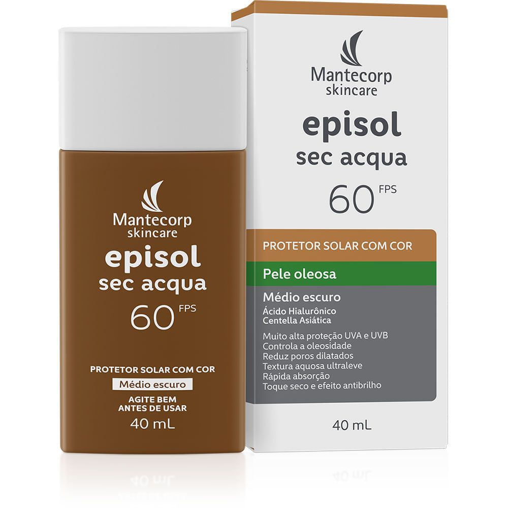 Mantecorp - Protetor Solar Episol Sec Acqua FPS 60 - Base Aquosa Ultraleve