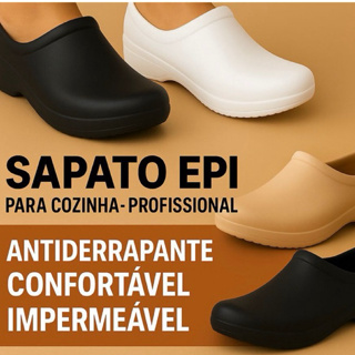 Sapato EPI para Cozinha – Profissional Antiderrapante Enfermagem em Oferta na Shopee