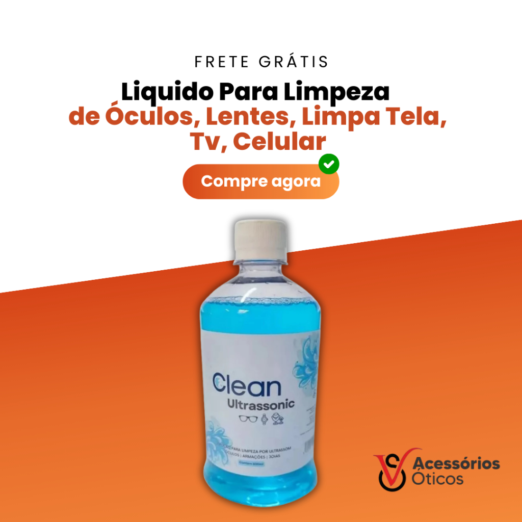 Liquido Para Limpeza De Óculos/ Lentes/ Limpa Tela/ Tv/  Celular - liquido ultrassom 500ml