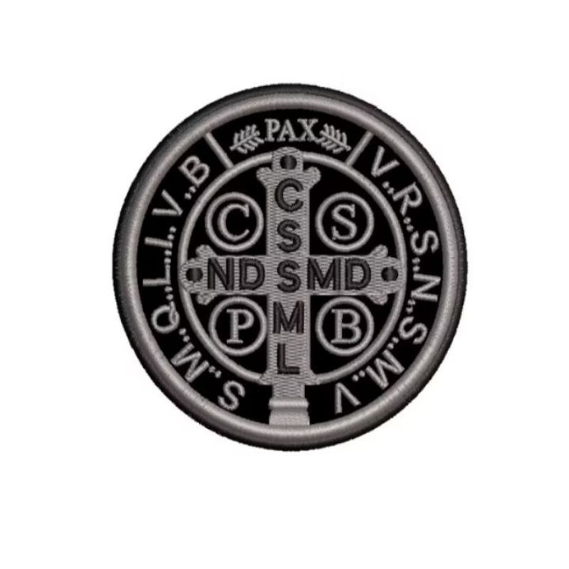 Patch Termocolante Medalha de Sao Bento - Bordado em Oferta na Shopee