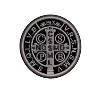 Patch Termocolante Medalha de Sao Bento - Bordado