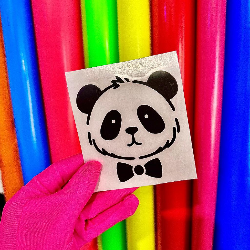 [8x7,3cm] Mini Adesivo | Linhas do Panda sem fundo/ fundo vazado