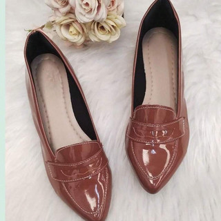 Mocassim Feminino 34 ao 40 Caramelo verniz Sapatilha Feminina confortável com solado antiderrapante