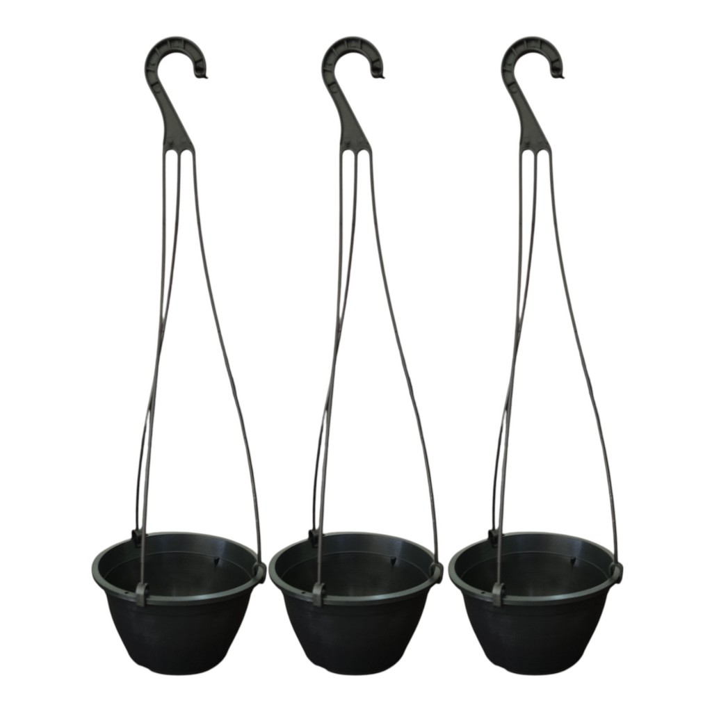 Vasos Cuia Nº 13 Preto + Alças 500ml - Ideal para Plantas Pendentes, Suculentas e Cacto