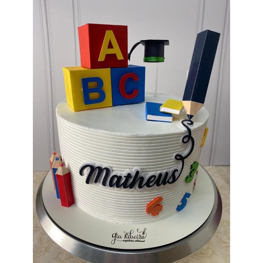 Topo de Bolo Abc 3d - Comprar com Melhor Preço em Padaria