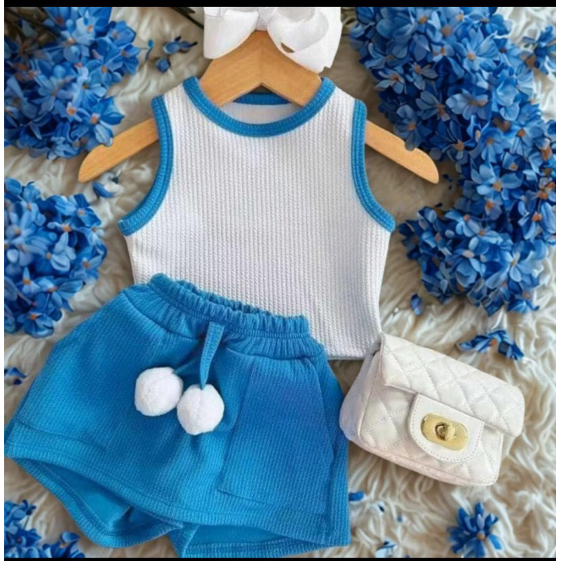CONJUNTO INFANTIL E JUVENIL SHORT SAIA E REGATA