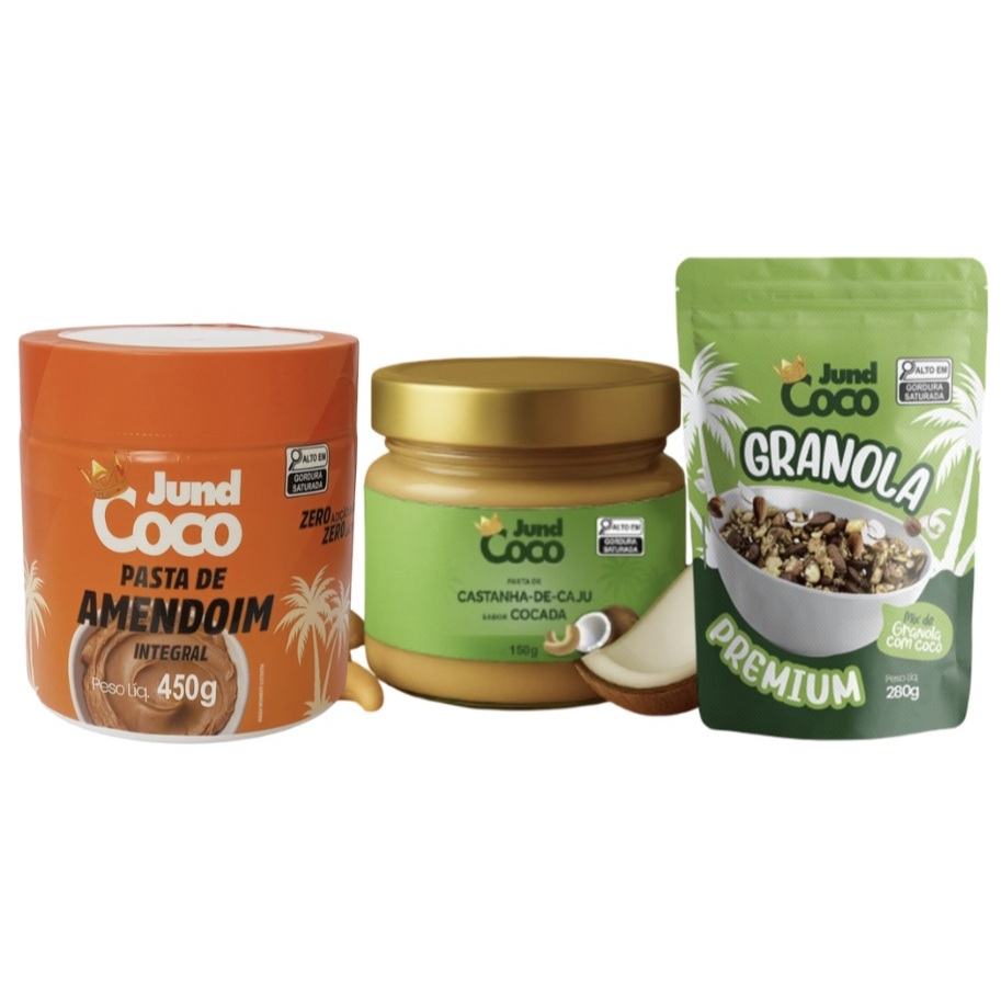 Kit Fit - Pasta de Caju Cocada + Pasta de Amendoim Integral + Granola Premium