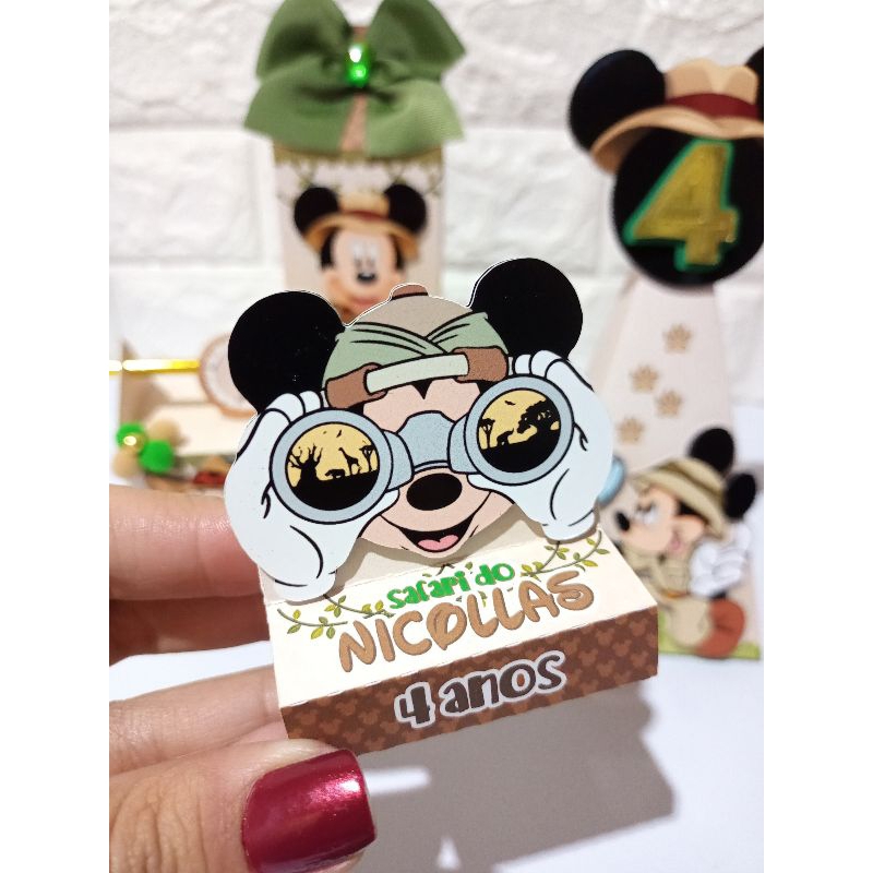 Porta bis Safari do Mickey - Lembrancinha Mickey Safari