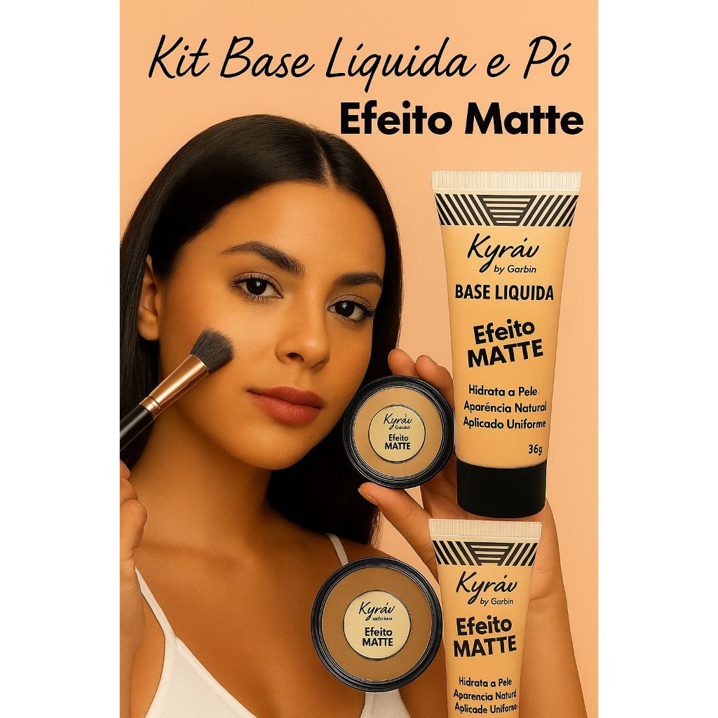 Kit de Maquiagem para iniciantes Base e Pó Compacto em Oferta na Shopee