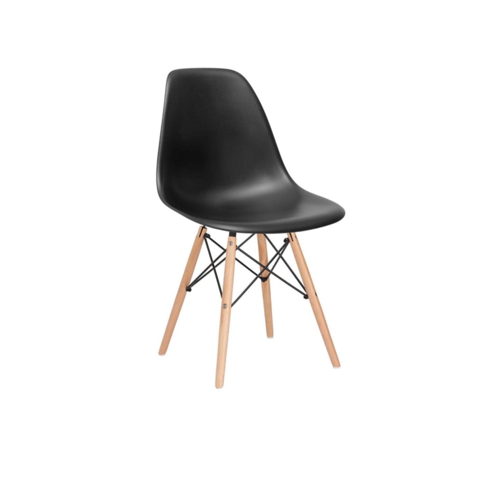 Cadeira Eiffel Pés de Madeira Casa Escritorio Design Moderno Várias Cores em Oferta na Shopee