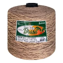 Barbante Ecobrasil 2kg 8 fios – Fio Sustentável, 85% Algodão Reciclado para Artesanato e Crochê
