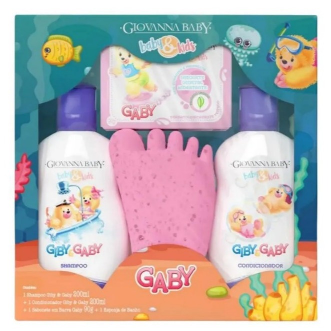 Kit Infantil Giovanna Baby Gaby Hora Do Banho Rosa Com Sabonete Vegetal em Oferta na Shopee