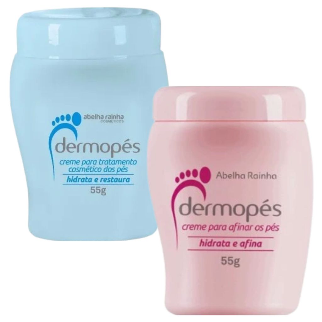 Creme para Afinar os pés Dermopés 55 g  + Creme para Restaurar os Pés Dermopés  55 g