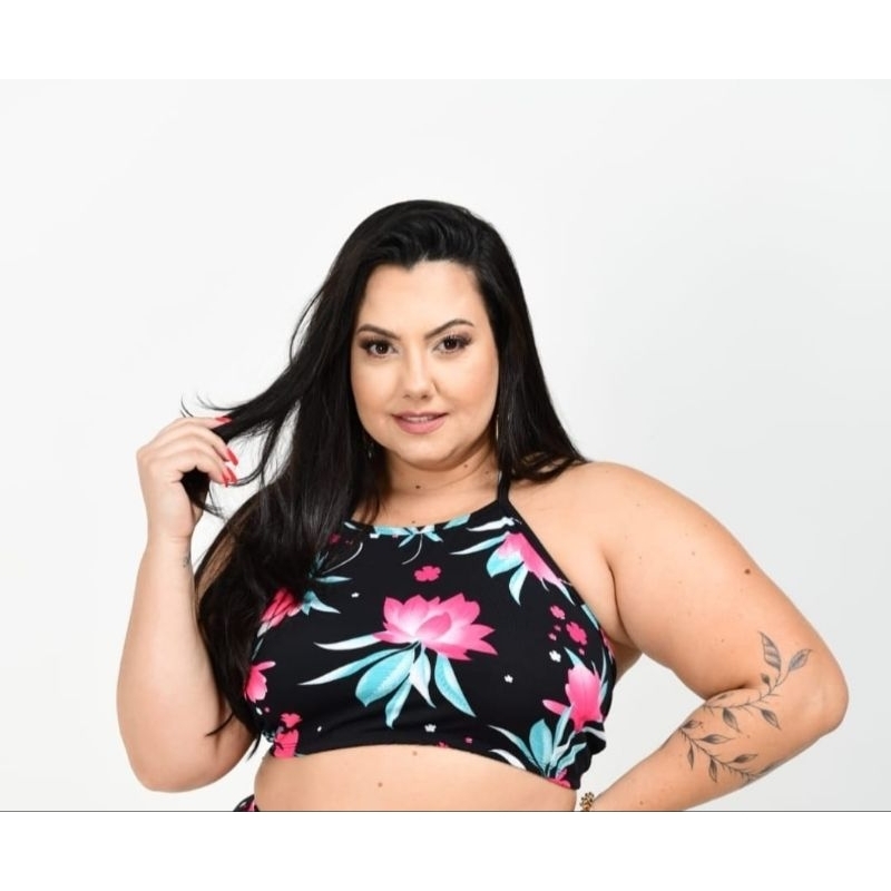 Cropped Parte De Cima Biquíni Avulso (COM FORRO) em Oferta na Shopee