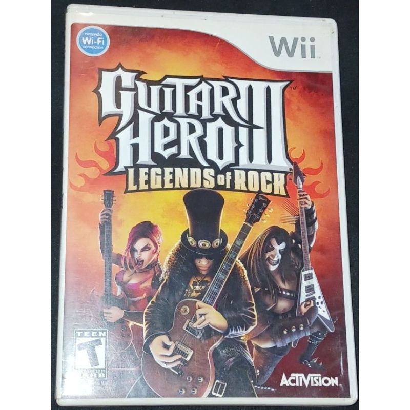 Wii Guitar Hero 3 legends of rock com manual original importado