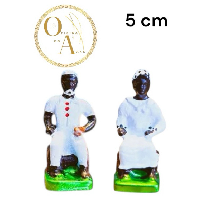 Casal Preto Velho – Imagem Religiosa para Oferendas e Altar