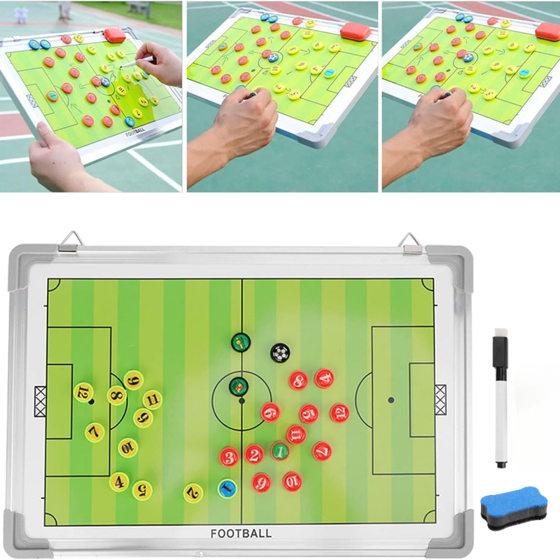 Kit De Prancheta Para Quadra De Futebol, Basquete E Vôlei, Quadro Tático Magnético