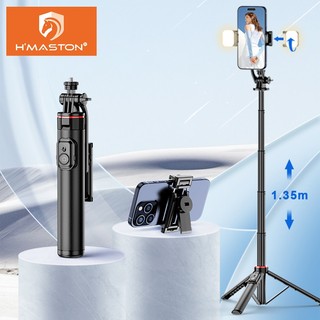 Electro Nest Bastão Pau de Selfie Tripé de Controle Bluetooth Celular LuZ LED Dupla ZP-15