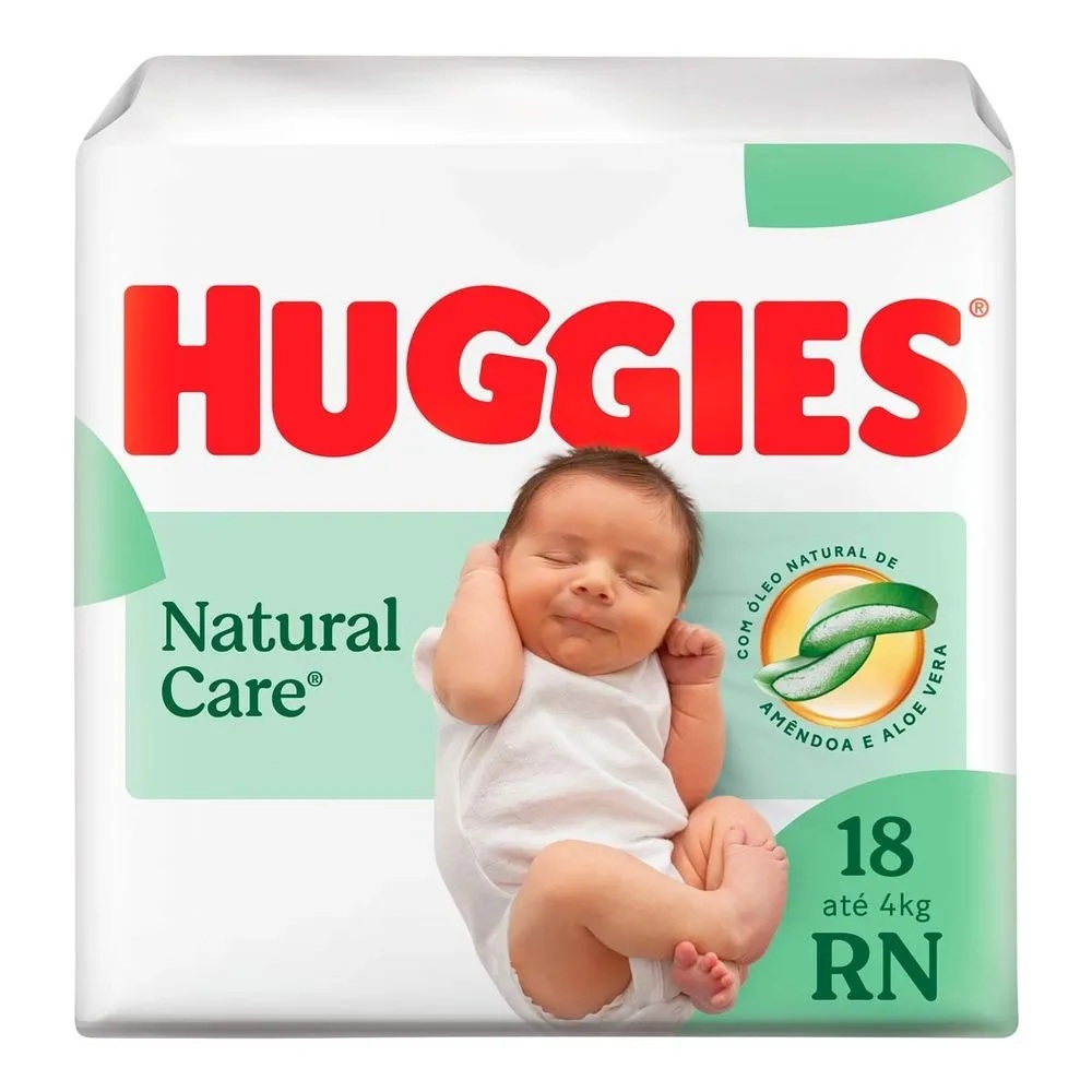 Fralda Huggies Natural Care RN Recém Nascido