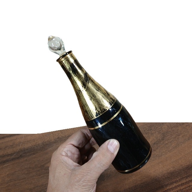Antiguidade Perfumeiro Frasco Raro Todo De Vidro 21x6cm 350g