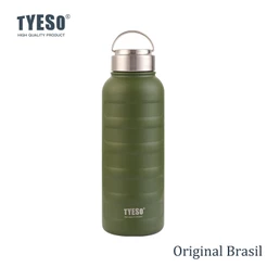 TYESO Garrafa Térmica 1L Ideal para Academia/Trabalho/Viagem Mantém 6h Quente e 8h Fria