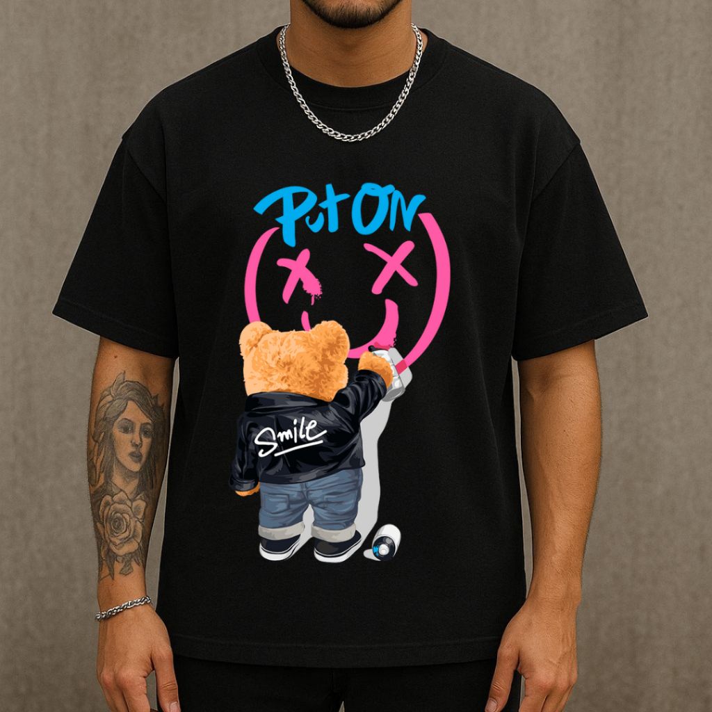 Camiseta Masculina Estampada Camisetao Oversized Streetwear Blusa Cumprida Estilosa Tendencia Trap