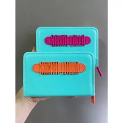 Carteira Feminina Porta Cartões em zíper Com Repartição CNH RG bolso moedas varias cores