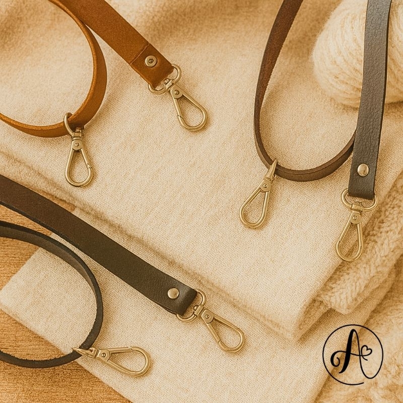 Kit com 3 unidades de Alça de Bolsa Transversal FERRAGEM PRATA - Couro Montana