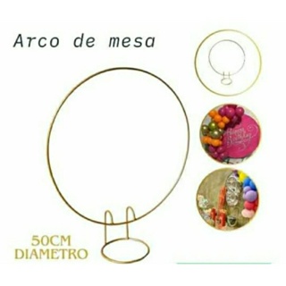 Mini Arco de Mesa redondo dourado  Enfeite para festa em Oferta na Shopee