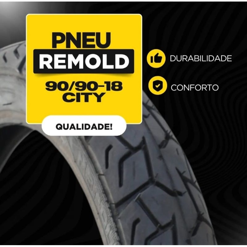 Pneu moto DuraCity Traseiro 90/90/18 CG Titan todos os anos ecológico em Oferta na Shopee