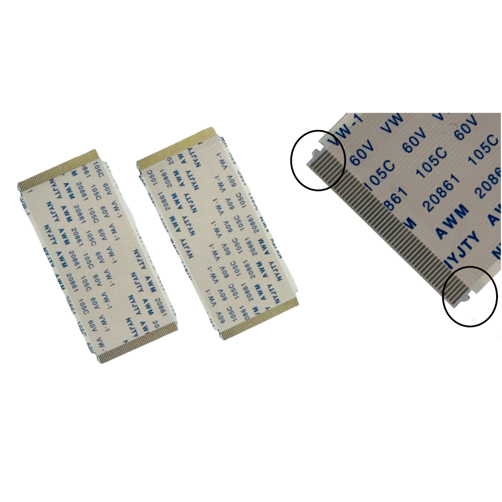 2 Cabos Flat 50 Vias X 6cm com Travas para Placa Tcon Compatível TV Smart Philco 42”42PH42m61dsg / 43” PH43N91DSGWA LED