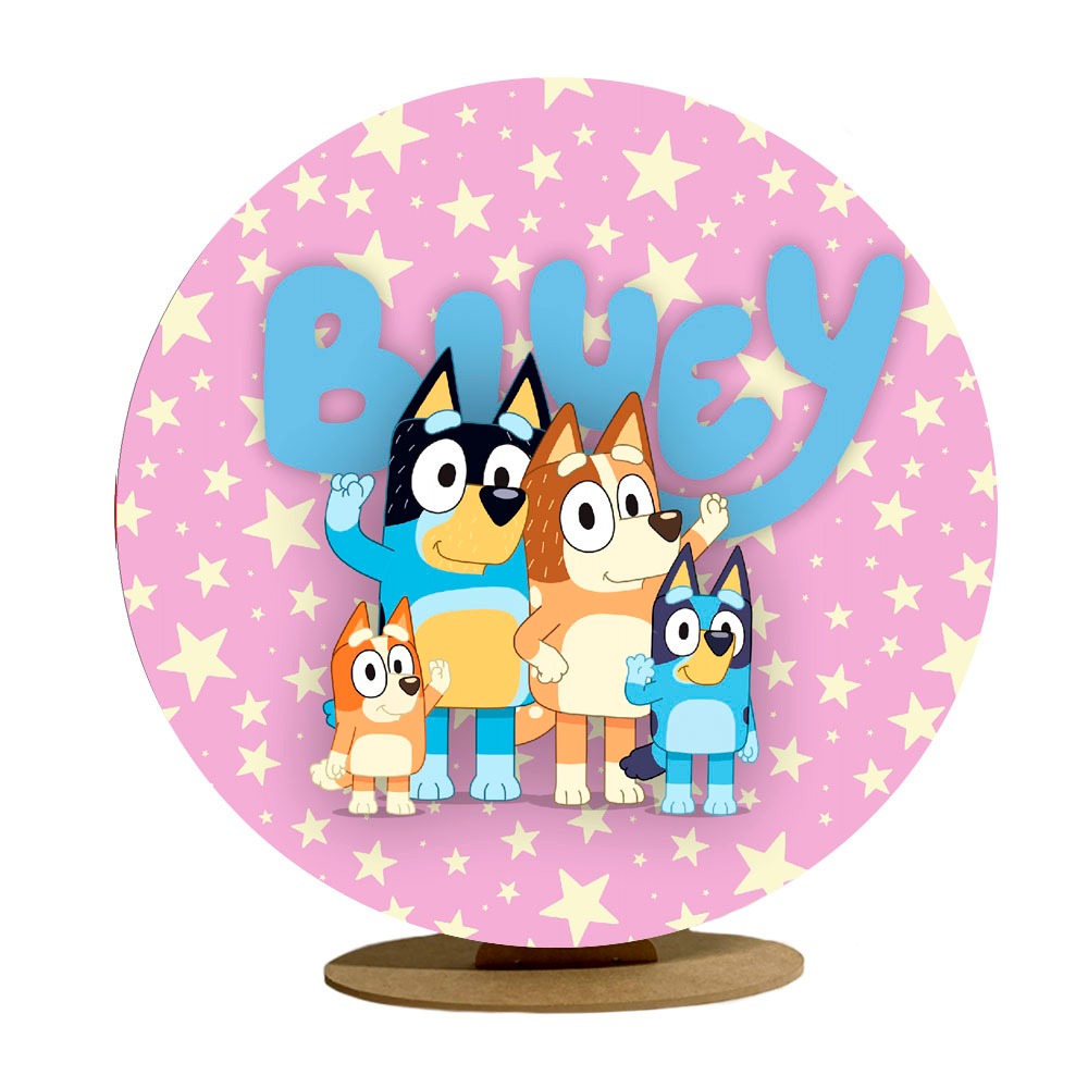 Capa Mini Painelzinho 50x50 Decorativo Blu Ey Infantil Festa Lançamento Decoração Dog Desenho