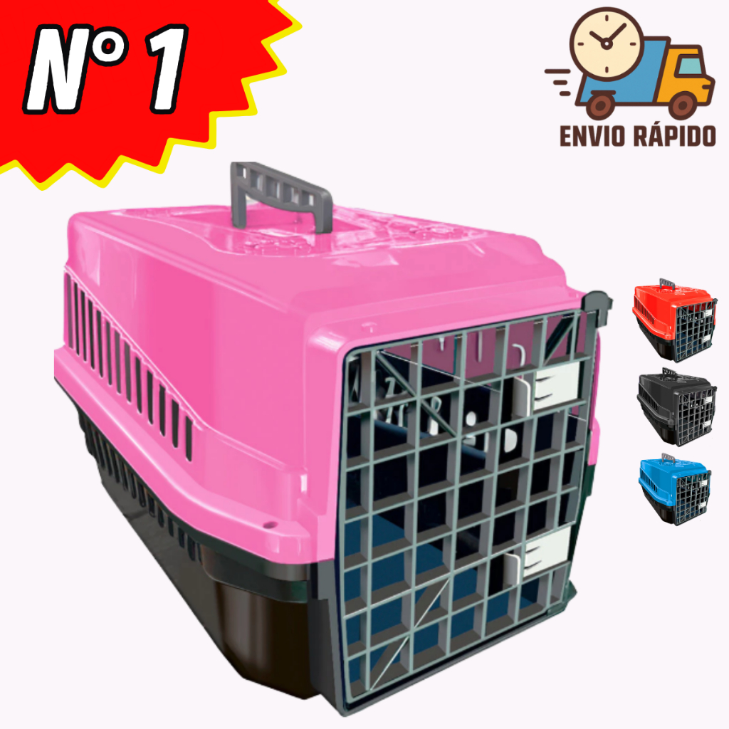 Caixa de Transporte N1 Passeio ou Viagem Pet Gato, Cachorro, Coelho, Aves Pequeno Porte e Filhotes